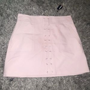Baby pink A line mini skirt